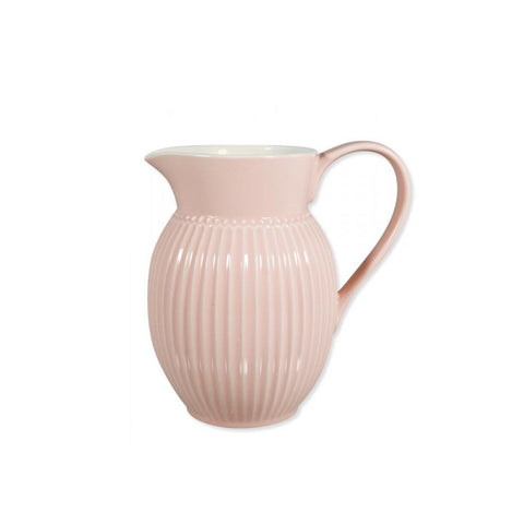GREENGATE Decorative jug with porcelain handle ALICE pale pink L 1,5 H 18,5x13,5 cm