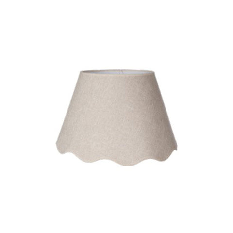COCCOLE DI CASA Medium scalloped hood lampshade in dove gray fabric E14 Shabby Chic Vintage D.20XD.35XH.20 cm