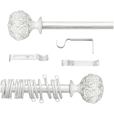 L'ATELIER 17 Extendable curtain rod "Rose" and Shabby rings 4 variants (1pc)