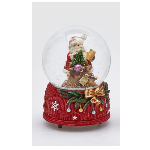 EDG Palla di vetro natalizia con Babbo Natale 2 varianti (1pz)