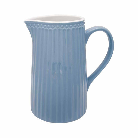 GREENGATE Jug pitcher with handle ALICE blue porcelain 1000ml STWJUGA1LALI2706