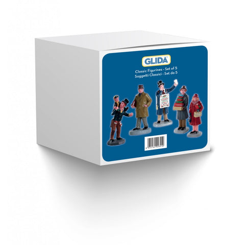 Glida Set of 5 characters Classic city subjects in resin for the Christmas village