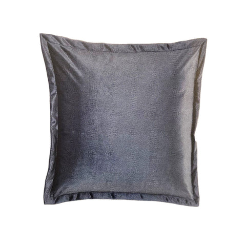 BLANC MARICLO' Square decorative cushion in blue TEMPERA velvet polyester 45x45 cm