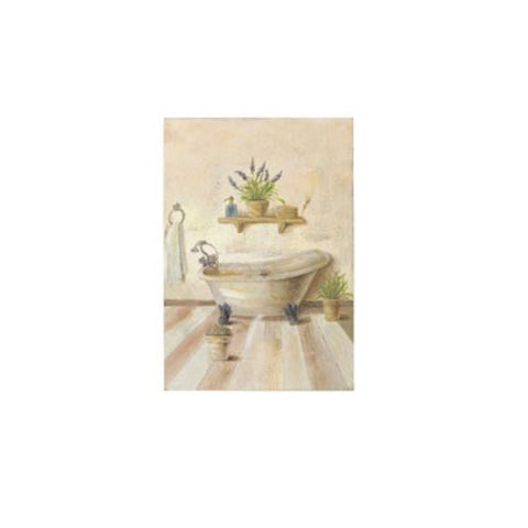 L'ART DE NACCHI Toile tableau rectangulaire peint salle de bain 2 variantes 35x3x50 cm