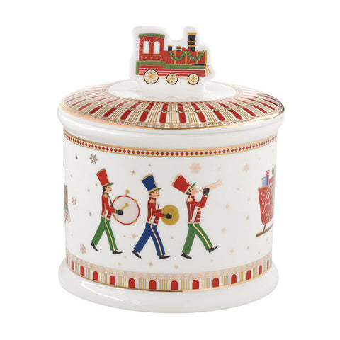 EASY LIFE "POLAR EXPRESS" Christmas biscuit jar in porcelain Ø14 h16.5 cm.