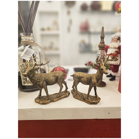 Formano Deer in antique gold stone 2 variants (1pc)