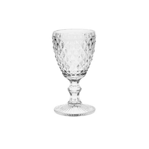 WHITE PORCELAIN Set 6 glass goblets glasses H 15.5 cm P401100003
