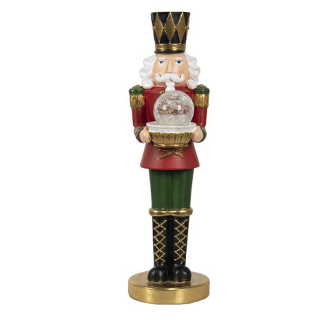 Clayre &amp; Eef Nutcracker Christmas decoration in red and green polyresin 16x14x44 cm