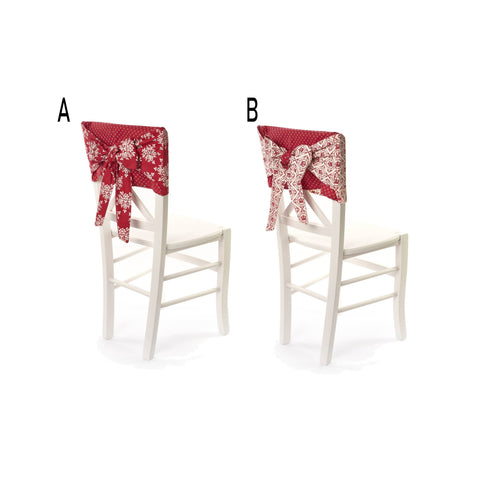 TISSU NUAGES Lot de 2 housses de chaise avec noeud CONTES DE FÉES motifs de Noël 25x230 cm