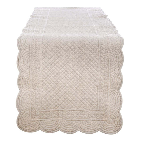 Blanc Mariclò Chemin de table en coton 100% naturel 45x140 cm