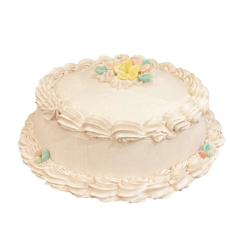 I DOLCI DI NAMI Torta con panna rosa dolce decorativo con fiorellini Ø26 H8 cm