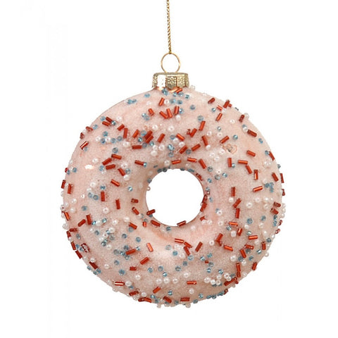 VETUR Décoration de Noël donut rose à suspendre 10 cm 92382