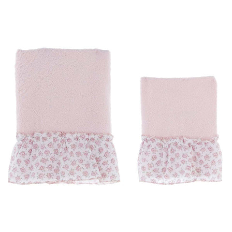 Blanc Mariclò Coppia asciugamani in spugna rosa con gala SAPORE DI MARE