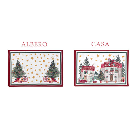 Blanc Mariclò Set of 2 Christmas placemats "An Italian Christmas" 2 variants (1pc)