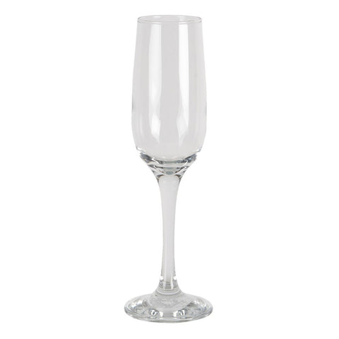 Clayre &amp; Eef Set 6 Prosecco champagne glasses in transparent glass 200 ml Ø 6x23 cm