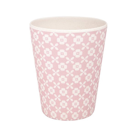 GREENGATE Pink bamboo HELLE breakfast cup 9.5 cm BAMCUPHLL1906