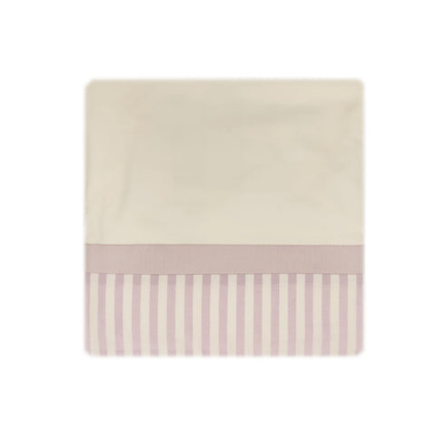 BIANCO PERLA Parure de lit simple pur coton blanc et rose 160x290 cm