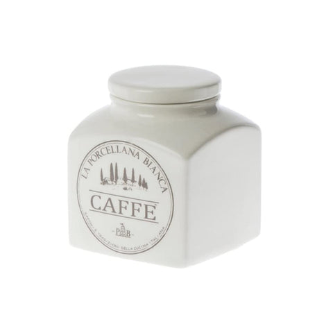LA PORCELLANA BIANCA Jar for coffee container in porcelain H11cm P01260500C