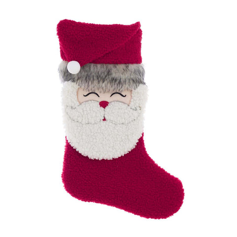 BLANC MARICLO' Christmas stocking with Santa Claus