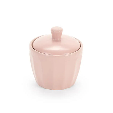 Clouds of Cloth "Demetra" pink ceramic sugar bowl
