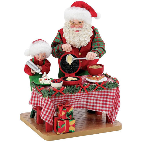 Département 56 Rêves possibles Résine Père Noël préparant des bonbons