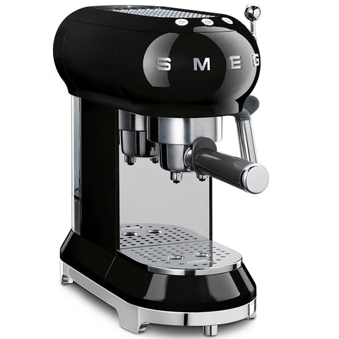 SMEG Manual espresso coffee machine in black stainless steel