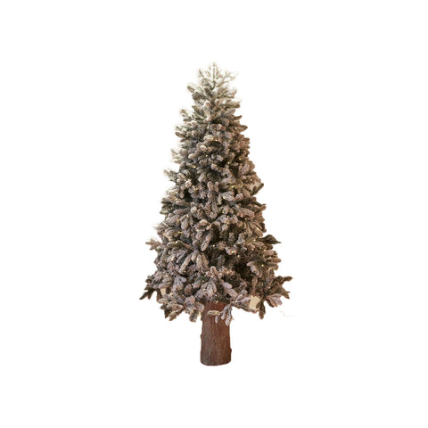 EDG Christmas tree snow covered pine 400 led green synthetic fir Ø117 H180 cm