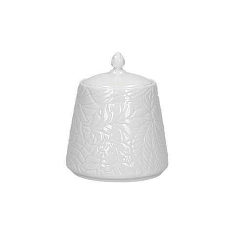 WHITE PORCELAIN BOSCO sugar bowl in porcelain H 10.5 cm P004301300