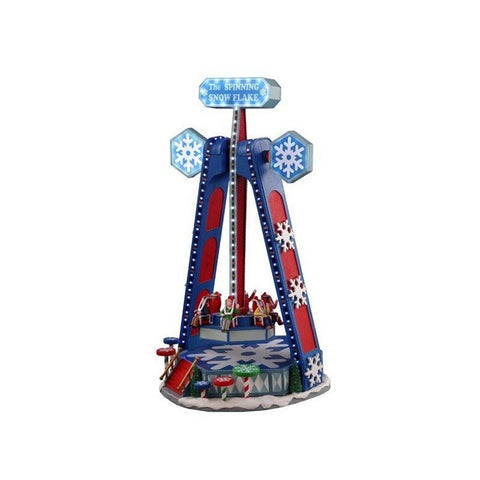 LEMAX Rotating Snowflake Carousel with Music Build Your Own Village 04737