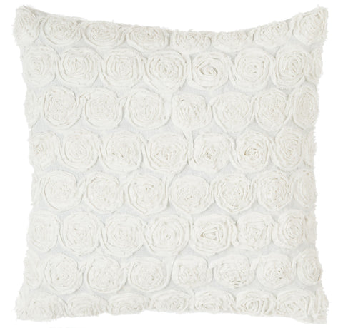 BLANC MARICLO' DECO ROSE square cushion with flowers 60x60cm A2855099AV