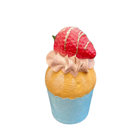 I DOLCI DI NAMI Muffin with artificial strawberry handmade sweet decoration Ø5 H12cm