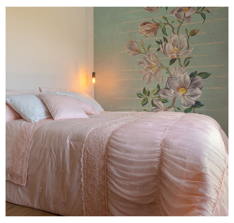 L'ATELIER 17 Double bed set with flounce BRIGITTE cotton various colors