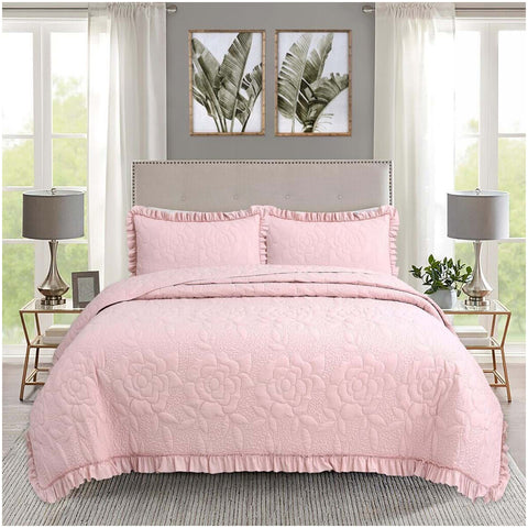 Blanc Mariclò Shabby spring double bed quilt "Camelia" 260x260 cm
