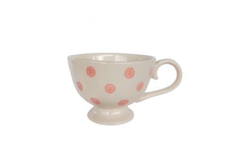 ISABELLE ROSE Pink polka dot ceramic mug 380 ml CE03