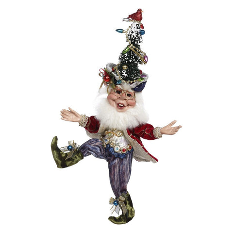 GOODWILL Statuette elf with Christmas tree resin and fabric decoration H39 cm