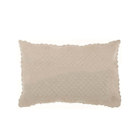 BLANC MARICLO' Set of 2 quilted pillow covers BOCCIONI dove gray 50x80cm