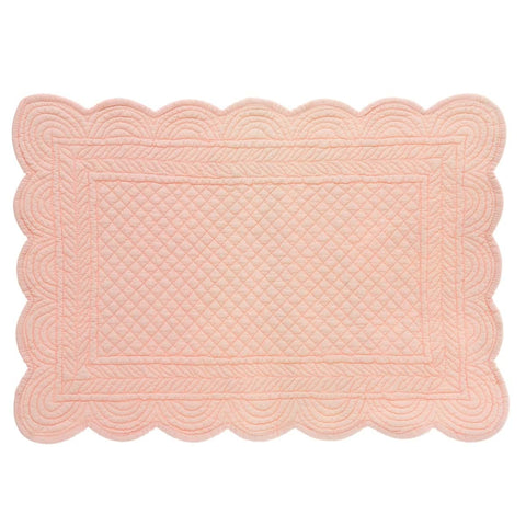 BLANC MARICLO' Set 2 peach pink rectangular placemats 35x50cm