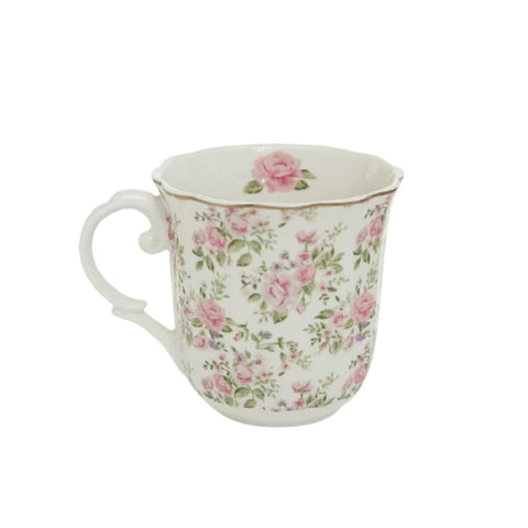 MAGNUS REGALO Mug Breakfast cup with handle BELINDA 2 variants with flowers 350ml