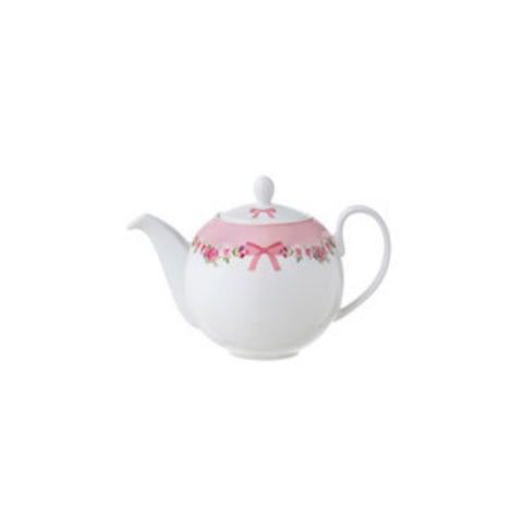 L'ART DI NACCHI Teapot teapot pink flowers porcelain white and pink 23x13x14cm