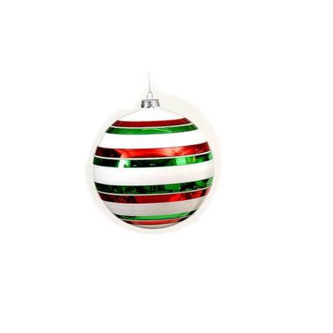 VETUR Decorazione pallina rossa da appendere al tuo albero di Natale 10cm 95027