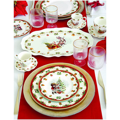 Service Easy Life de 18 assiettes de Noël en porcelaine Noël Nostalgi –  Angelica Home Stabia