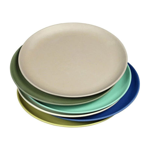 MAGNUS Set 6 assiettes rondes en bambou couleur pastel 18x1,7 cm 1400242