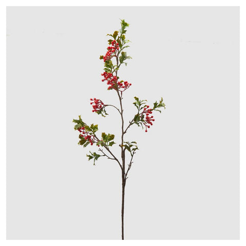 EDG Christmas decoration holly branch with berries H97 cm