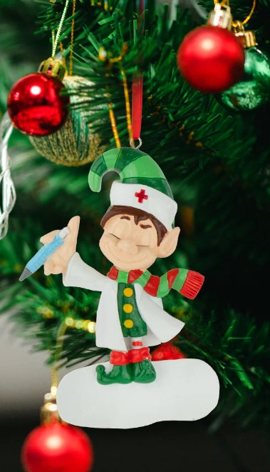 Elfidea décoration de sapin de Noël en résine docteur elfe 8xh22 cm