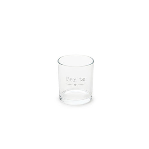 Nuvole di Stoffa Set di 6 bicchieri in vetro con dedica "Per te" 370ml
