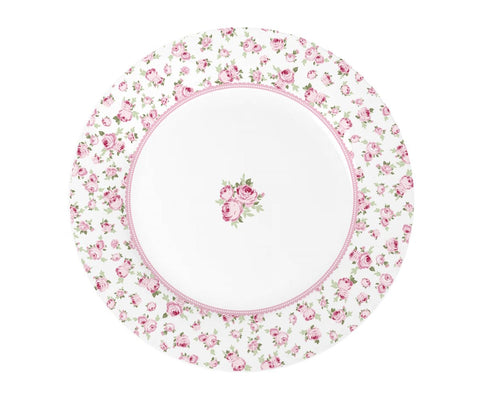 ISABELLE ROSE Large cake plate TINY in porcelain with flowers Ø 23 cm IRPOR094