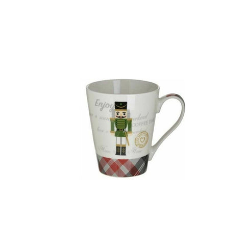 INART Mug con soldatino tazza da latte natalizia porcellana 4 varianti Ø11 H9 cm