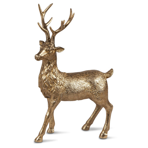 Formano large deer in antique gold stone, vintage H36 cm