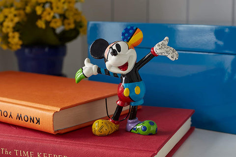 Figurine vintage Disney Mickey Mouse en résine multicolore 8x4xh8 cm