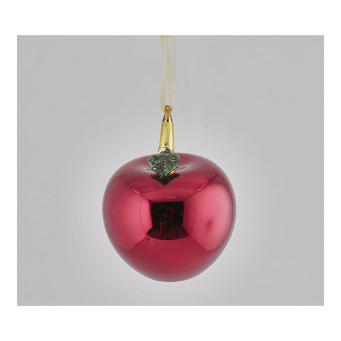 EDG Enzo De Gasperi décoration de Noël à suspendre Pomme rouge en verre poli D14